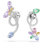 أقراط متدلية وحلية خلف الأذن ariana grande x swarovski، قطع متنوع، شكل يعسوب، شكل زهرة، ألوان متعددة، طلاء روديوم