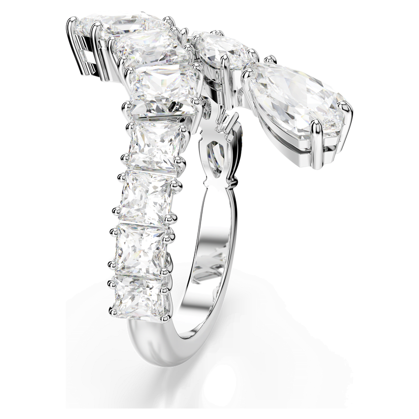 swarovski خاتم matrix، قطع متنوع، لون أبيض، طلاء روديوم