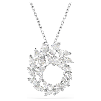 swarovski قلادة mesmera، قطع ماركيز، لون أبيض، طلاء روديوم