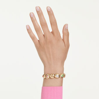 swarovski سوار gema، قطع متنوع، ألوان متعددة، طلاء باللون الذهبي