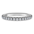 swarovski خاتم eternity، ألماس مُصنع في المختبر بإجمالي 0 4 قيراط، شكل دائري، ذهب أبيض عيار 18