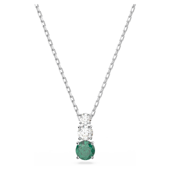 swarovski قلادة stilla attract، لون أخضر، طلاء روديوم