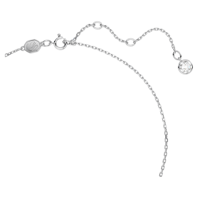swarovski قلادة birthstone، قطع مربع، يوليو، لون أحمر، طلاء روديوم