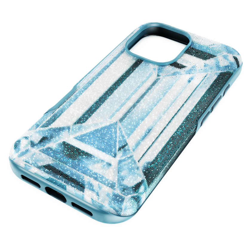 swarovski حافظة high للهاتف الذكي، تأثير كريستالي، iphone  17، لون أزرق