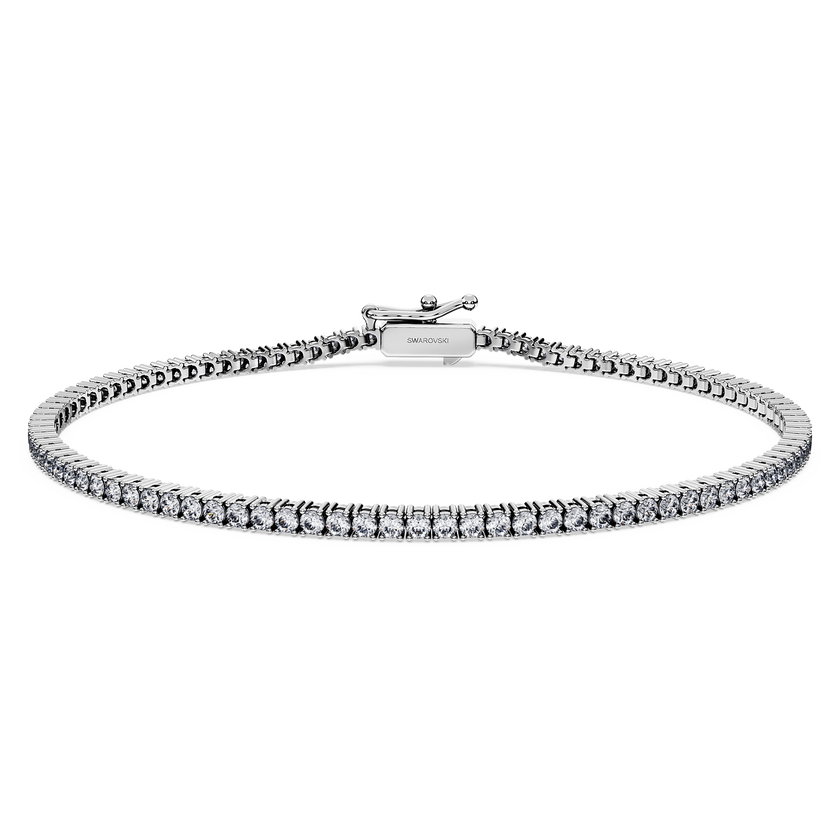 swarovski سوار تنس eternity، ألماس مُصنع في المختبر إجمالي 1 5 قيراط، شكل دائري، ذهب أبيض عيار 18 قيراط