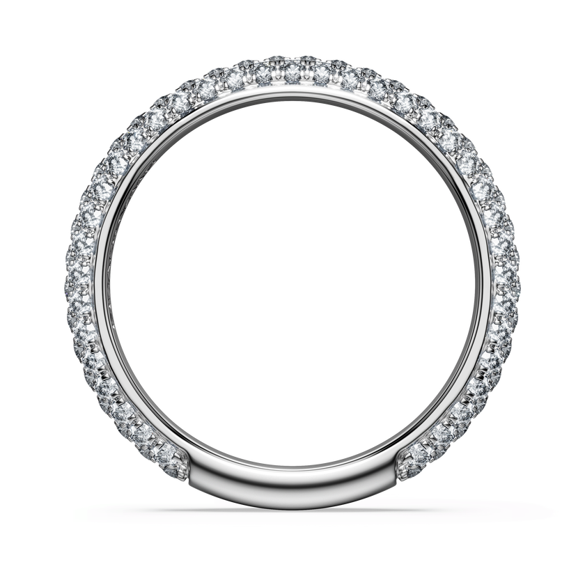 swarovski دبلة eternity، أحجار ألماس مُصنعة في المختبر بإجمالي 0 75 قيراط، ذهب أبيض عيار 18