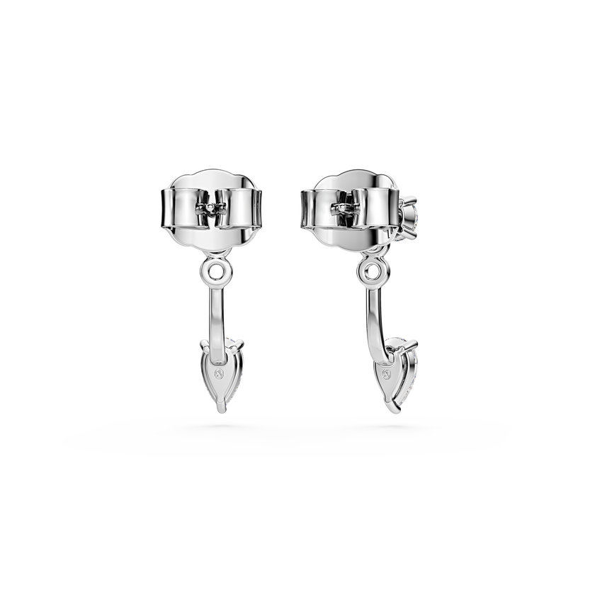 swarovski galaxy earring jackets  lab grown diamonds 0 8 ct tw  round shape  sterling silver