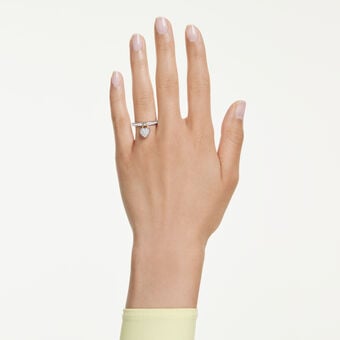 swarovski خاتم موتيف idyllia، قطع متنوع، شكل قلب، لون وردي، لمسة نهائية من معادن مختلطة