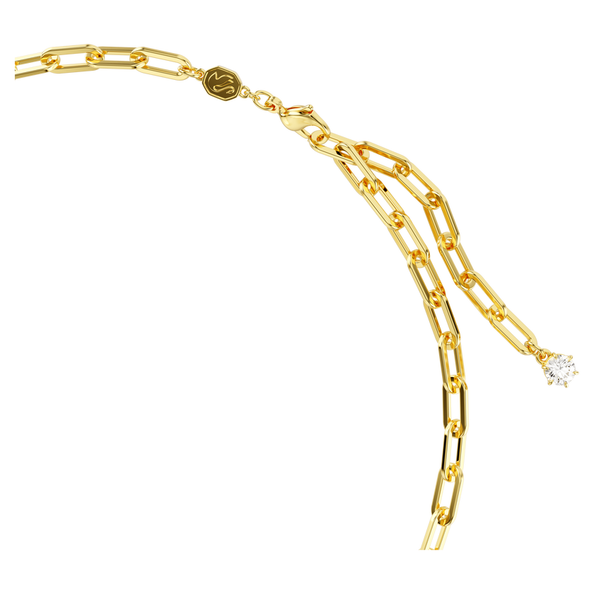 swarovski عقد constella، لون أبيض، طلاء بلون ذهبي