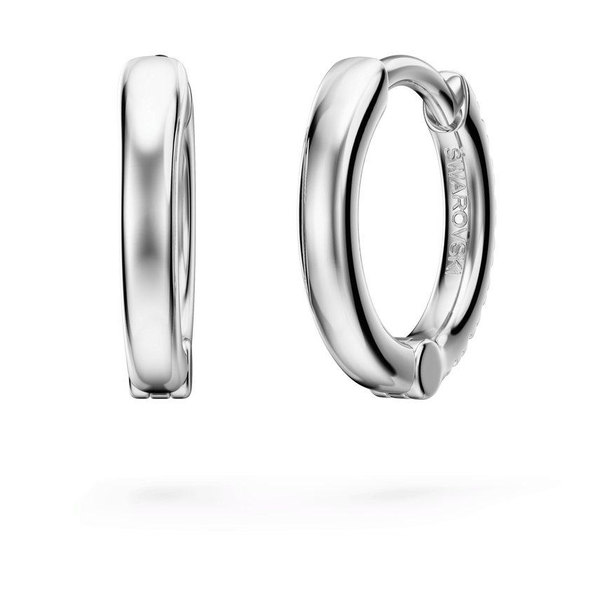 swarovski أقراط حلقية eternity، أحجار ألماس مُصنعة في المختبر بإجمالي 0 1 قيراط، ذهب أبيض عيار 18