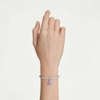 swarovski تعليقة idyllia، قطع متنوع، شكل دب، لون أرجواني، طلاء روديوم
