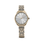 swarovski ساعة attract، صناعة سويسرية، سوار معدني، لون ذهبي، لمسة نهائية بلون شامبين ذهبي