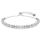 swarovski dextera bracelet  round cut  white  stainless steel