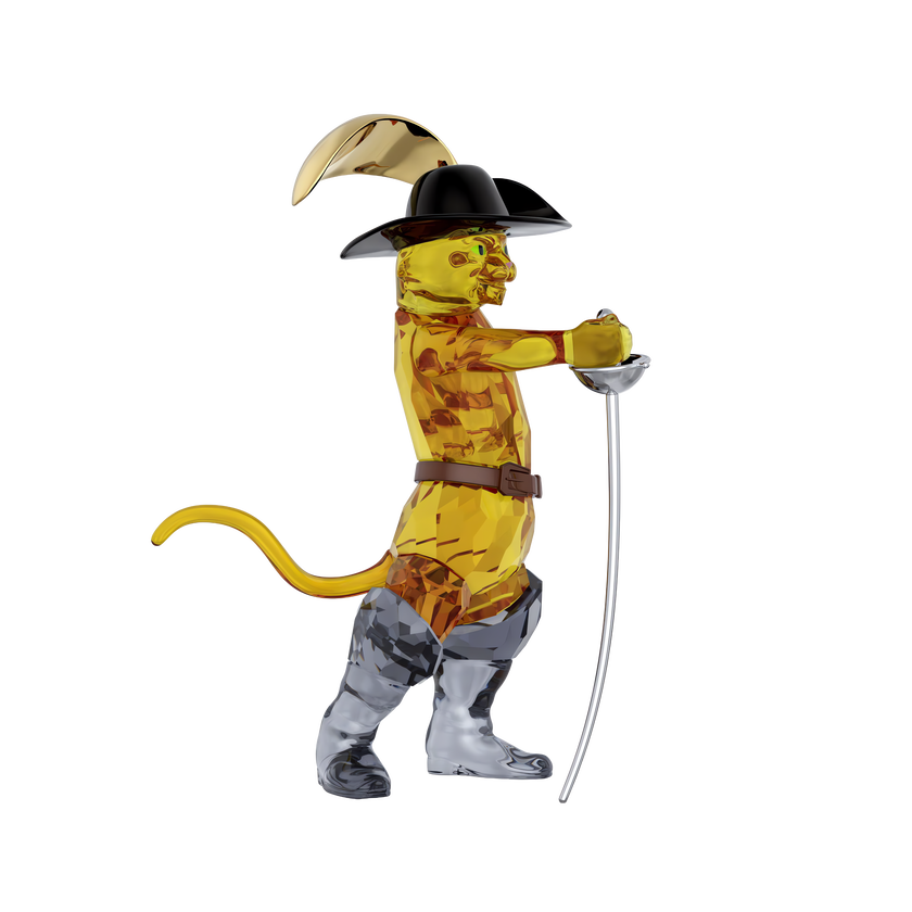 swarovski مجسم شخصية puss in boots، مجموعة shrek