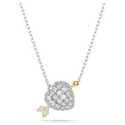 swarovski قلادة idyllia، قطع متنوع، شكل قلب، لون أبيض، لمسة نهائية من معادن مختلطة