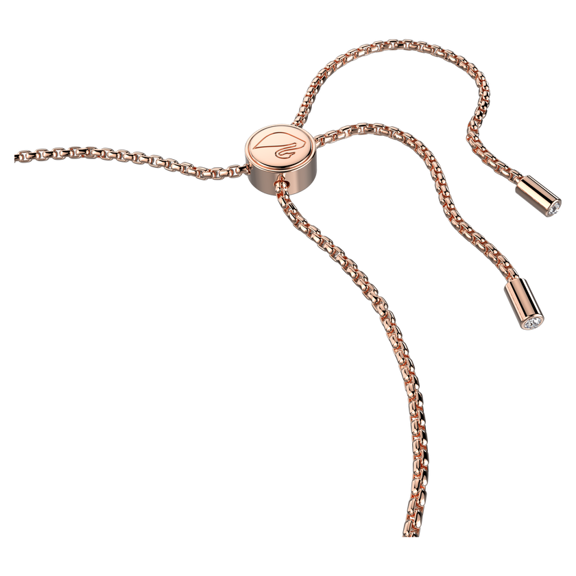 swarovski سوار lovely، على شكل قلب، لون أبيض، طلاء ذهبي وردي