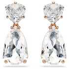 swarovski mesmera drop earrings pear cut white rose gold tone plated