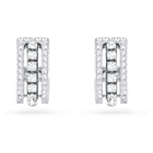 swarovski further hoop earrings white rhodium plated