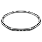 swarovski dextera bangle octagon shape round cut white ruthenium plated