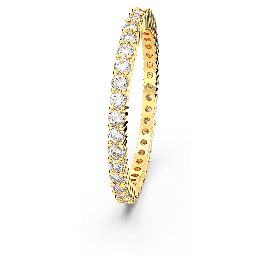 swarovski خاتم vittore، لون أبيض، طلاء باللون الذهبي