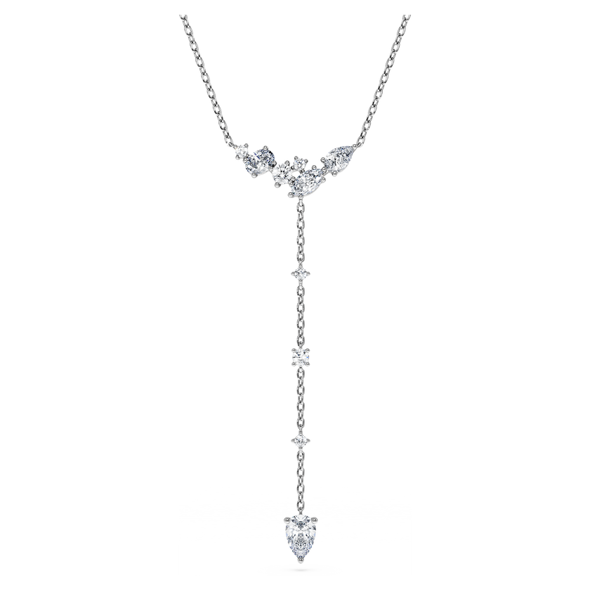 swarovski عقد galaxy على شكل y، ألماس مُصنع في المختبر إجمالي، 0 7 قيراط، أشكال متنوعة، فضة استرليني