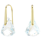 swarovski أقراط متدلية lunar، قطع بيضاوي، لون أبيض، لمسة نهائية من الذهب عيار 18 قيراط