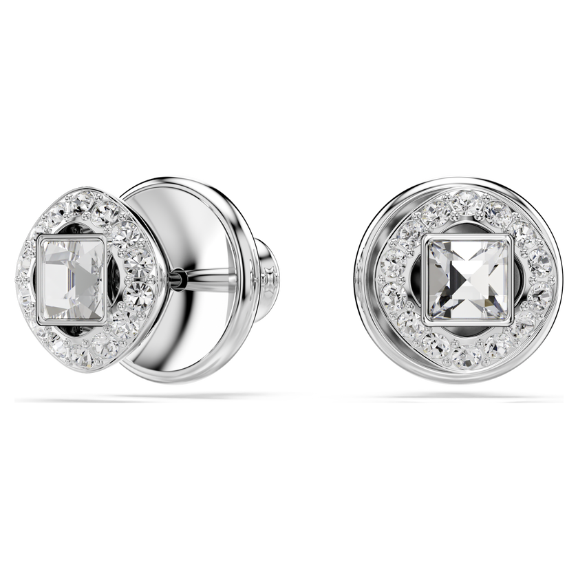 swarovski طقم una angelic، قطع مُستدير، لون أبيض، طلاء روديوم
