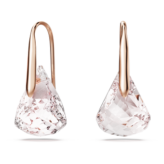 swarovski أقراط متدلية lunar، لون وردي، لمسة نهائية من الذهب الوردي عيار 18 قيراط