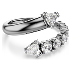 swarovski sublima open ring mixed cuts white ruthenium plated