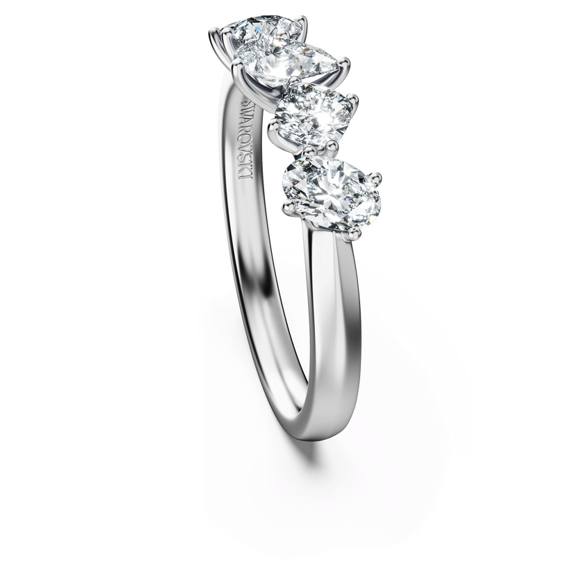 swarovski خاتم galaxy، أحجار ألماس مُصنعة في المختبر بإجمالي 1 قيراط، ذهب أبيض عيار 18