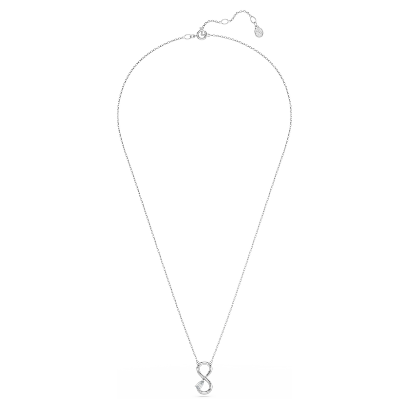 swarovski قلادة eternity، ألماس مُصنع في المختبر إجمالي 0 2 قيراط، شكل كمثري، لانهاية، ذهب أبيض عيار 18 قيراط