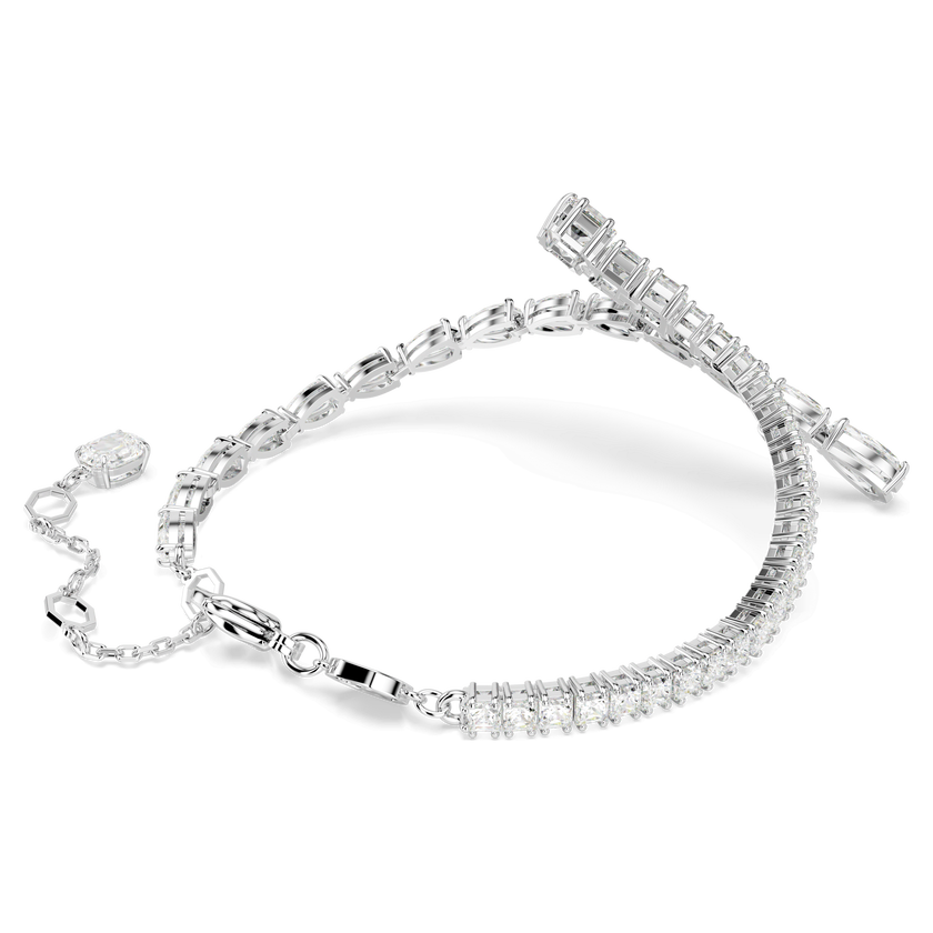 swarovski سوار matrix، قطع متنوع، لون أبيض، طلاء روديوم