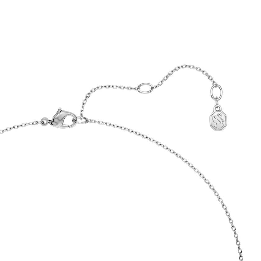 swarovski قلادة eternity، ألماس مُصنع في المختبر إجمالي 0 5 قيراط، شكل قلب، فضة استرليني