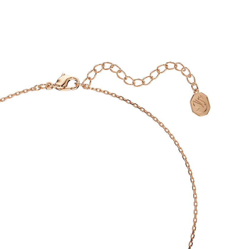swarovski mickey   minnie pendant  black  rose gold tone plated