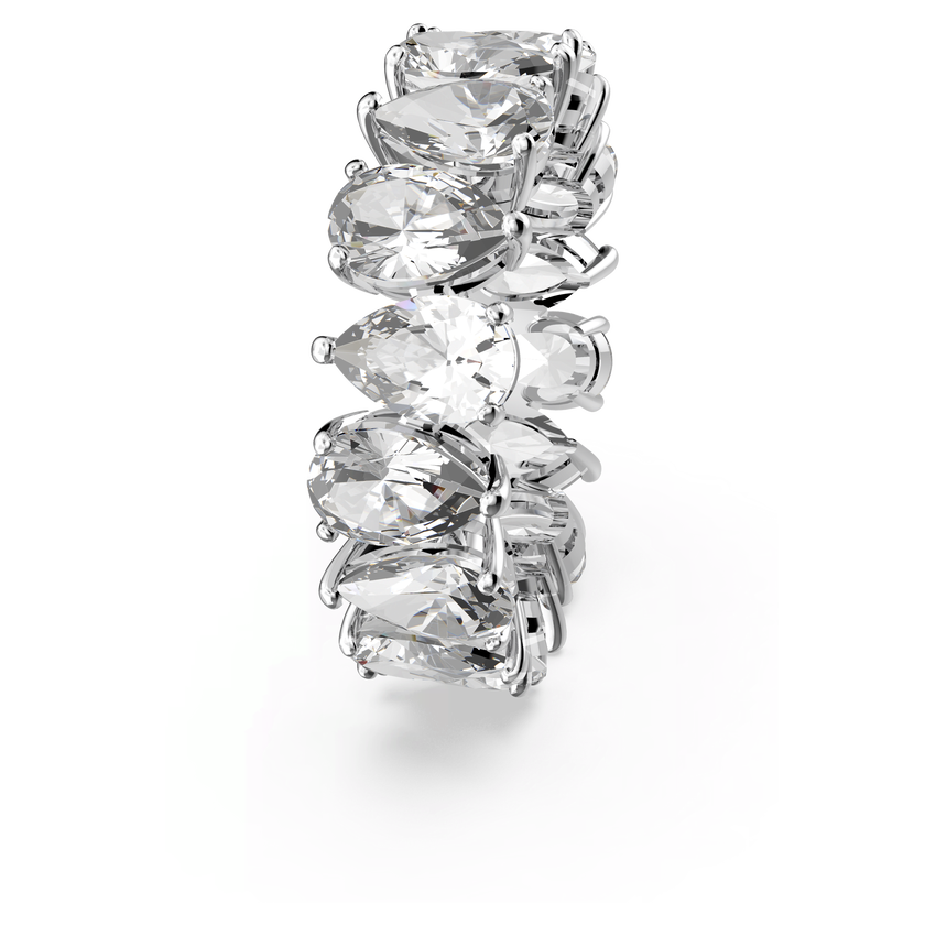 swarovski خاتم matrix vittore، قطع على شكل قطرة، لون أبيض، طلاء روديوم