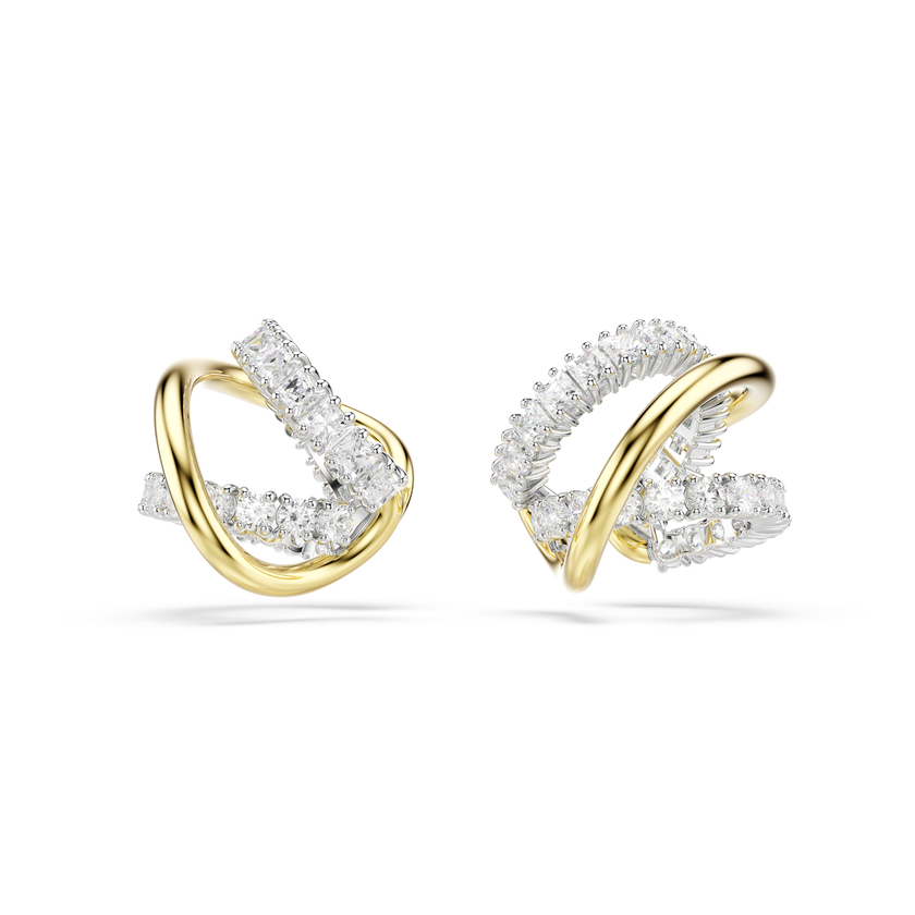 swarovski حلية للأذن hyperbola، قطع متنوع، لون أبيض، لمسة نهائية من معادن مختلطة