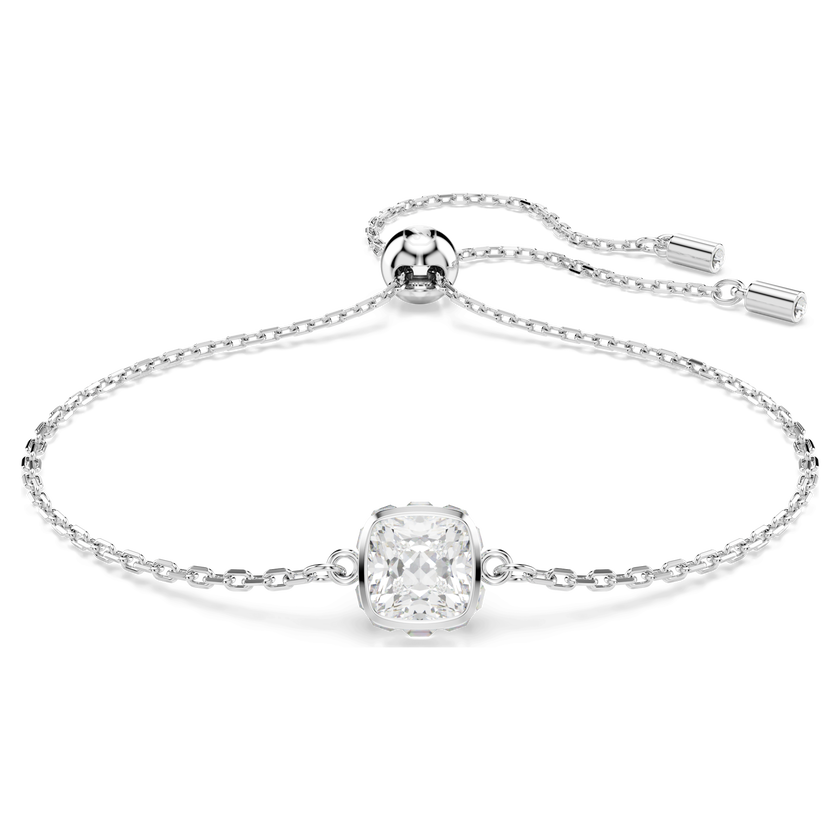 swarovski سوار birthstone، قطع مربع، april، لون أبيض، طلاء روديوم