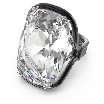 خاتم Harmonia، مزدان بكريستال عائم كبير الحجم، لون أبيض، لمسة نهائية من معادن مختلطة swarovski خاتم harmonia، مزدان بكريستال عائم كبير الحجم، لون أبيض، لمسة نهائية من معادن مختلطة