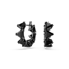 swarovski أقراط حلقية matrix، قطع مثلث، شكل مثلث، حجم صغير، لون أسود، طلاء روثينيوم