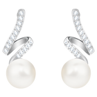 swarovski أقراط متدلية gabriella، لون أبيض، طلاء روديوم