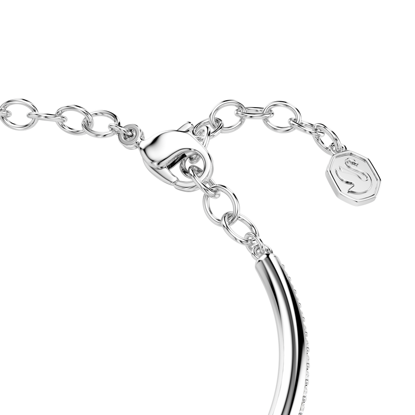 swarovski سوار dextera، قطع مستدير، لون أبيض، طلاء روديوم
