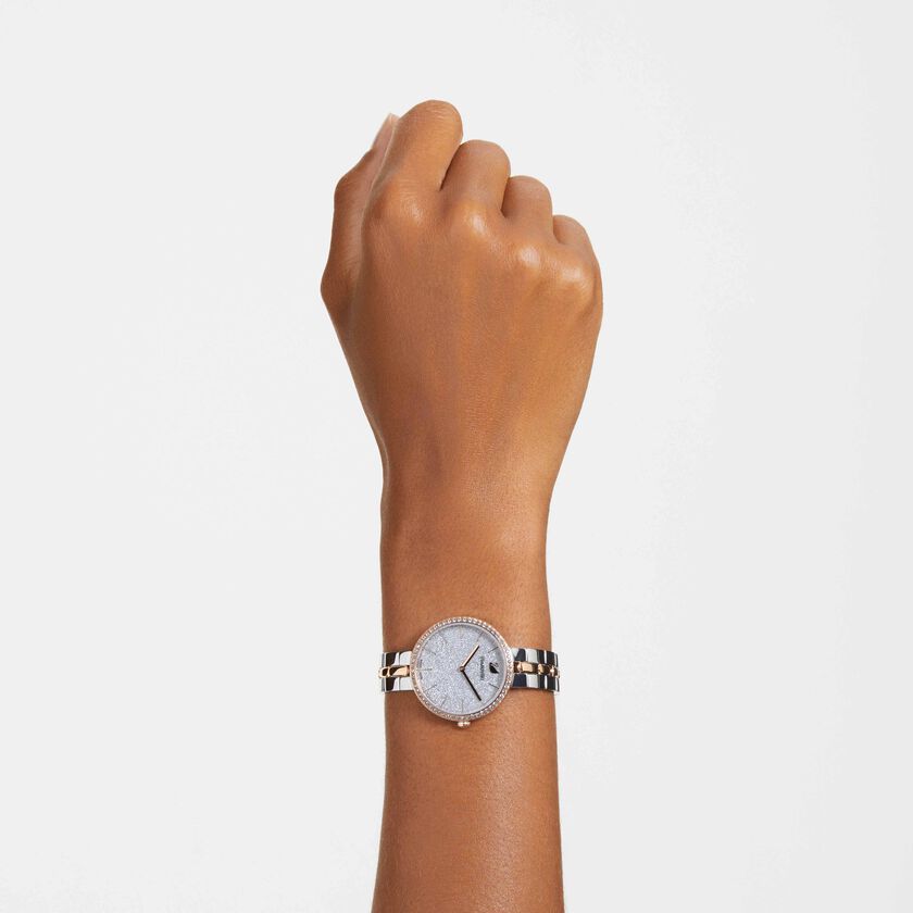 swarovski ساعة cosmopolitan، صناعة سويسرية، سوار معدني، لون أبيض، لمسة نهائية بمعادن مختلطة