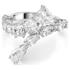 swarovski خاتم matrix، قطع متنوع، لون أبيض، طلاء روديوم