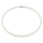 swarovski عقد matrix، لآلئ كريستال، لون أبيض، طلاء روديوم