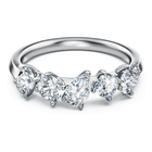 swarovski خاتم galaxy، أحجار ألماس مُصنعة في المختبر بإجمالي 1 قيراط، أشكال مختلطة، ذهب أبيض عيار 18