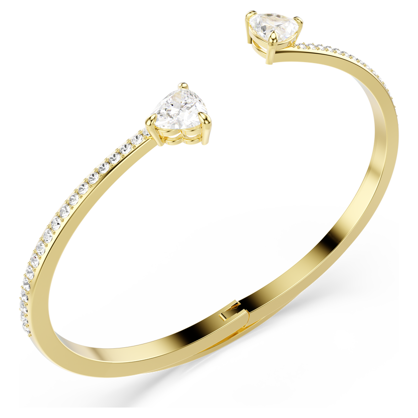 swarovski سوار mesmera attract، شكل قلب، لون أبيض، طلاء باللون الذهبي
