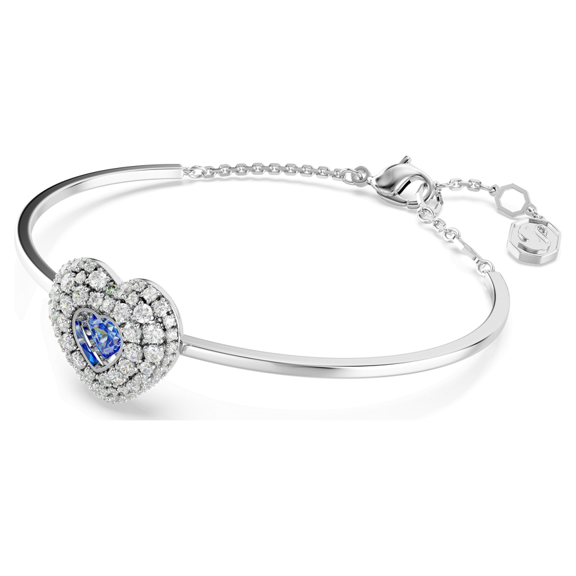 swarovski سوار idyllia، على شكل قلب، لون أزرق، طلاء روديوم