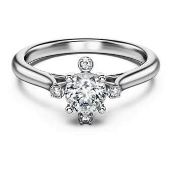 swarovski خاتم galaxy، أحجار ألماس مُصنعة في المختبر بإجمالي 0 5 قيراط، ذهب أبيض عيار 18