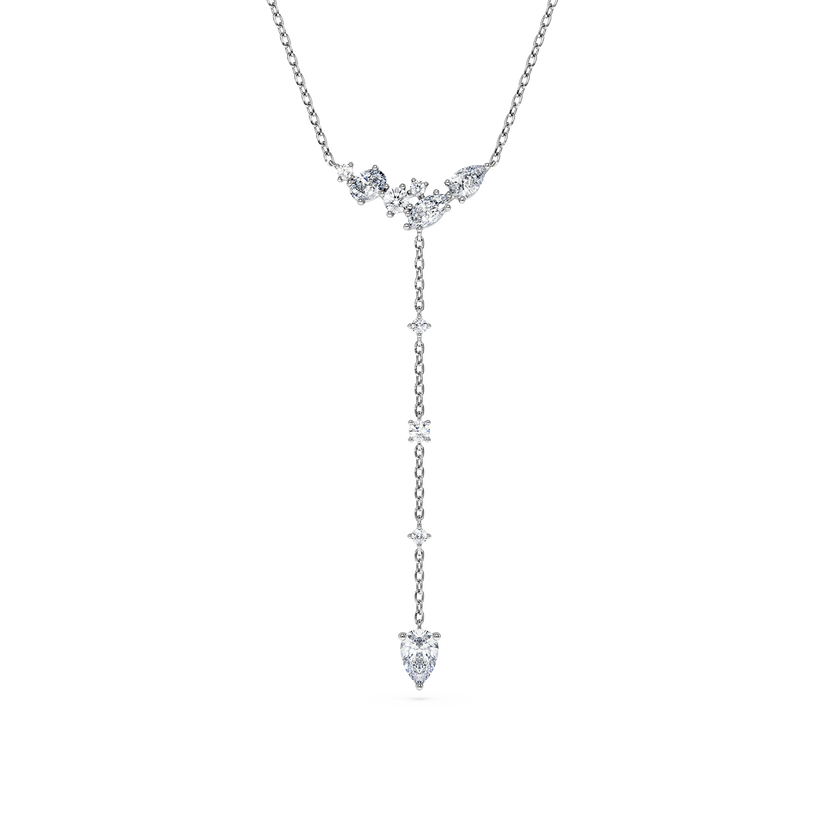 swarovski galaxy y necklace  lab grown diamonds  0 7 ct tw  mixed shapes  sterling silver