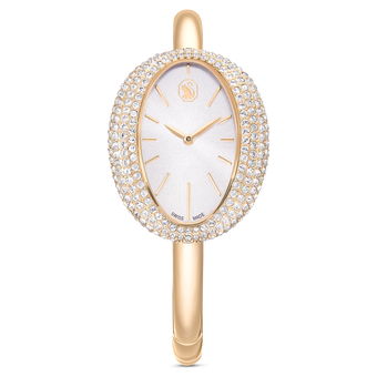 swarovski ساعة imber بتصميم سوار، صناعة سويسرية، سوار معدني، لون ذهبي، لمسة نهائية بلون شامبين ذهبي